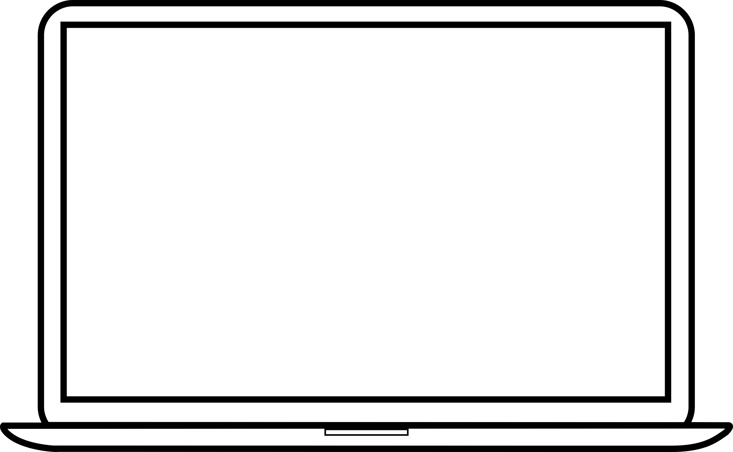 Notebook Computer Outline Svg Vector Free Vectors